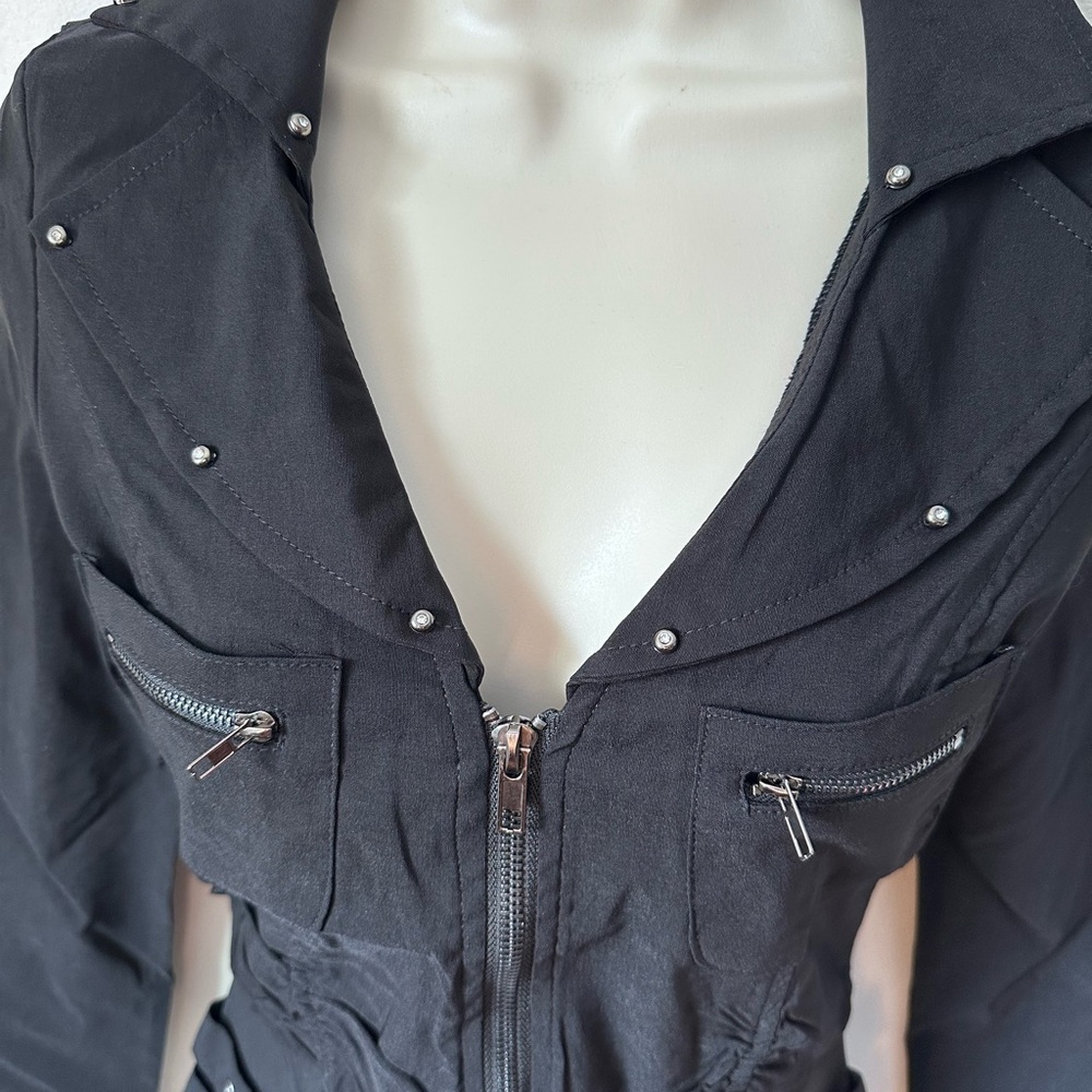 Women's Black Studded Jacket - Picture 6 of 9